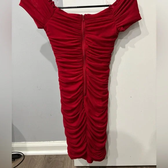 RED WINDSOR DRESS XS and BROWN ZARA RUFFLE DRESS XS - Picture 8 of 9